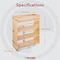 Rev-A-Shelf Maple Veneer, Light Brown, 9.25 in W, 25.6 in H, 21.75 in D, 21.75 in L, Light Brown 449-BCSC-8C - alternate 11